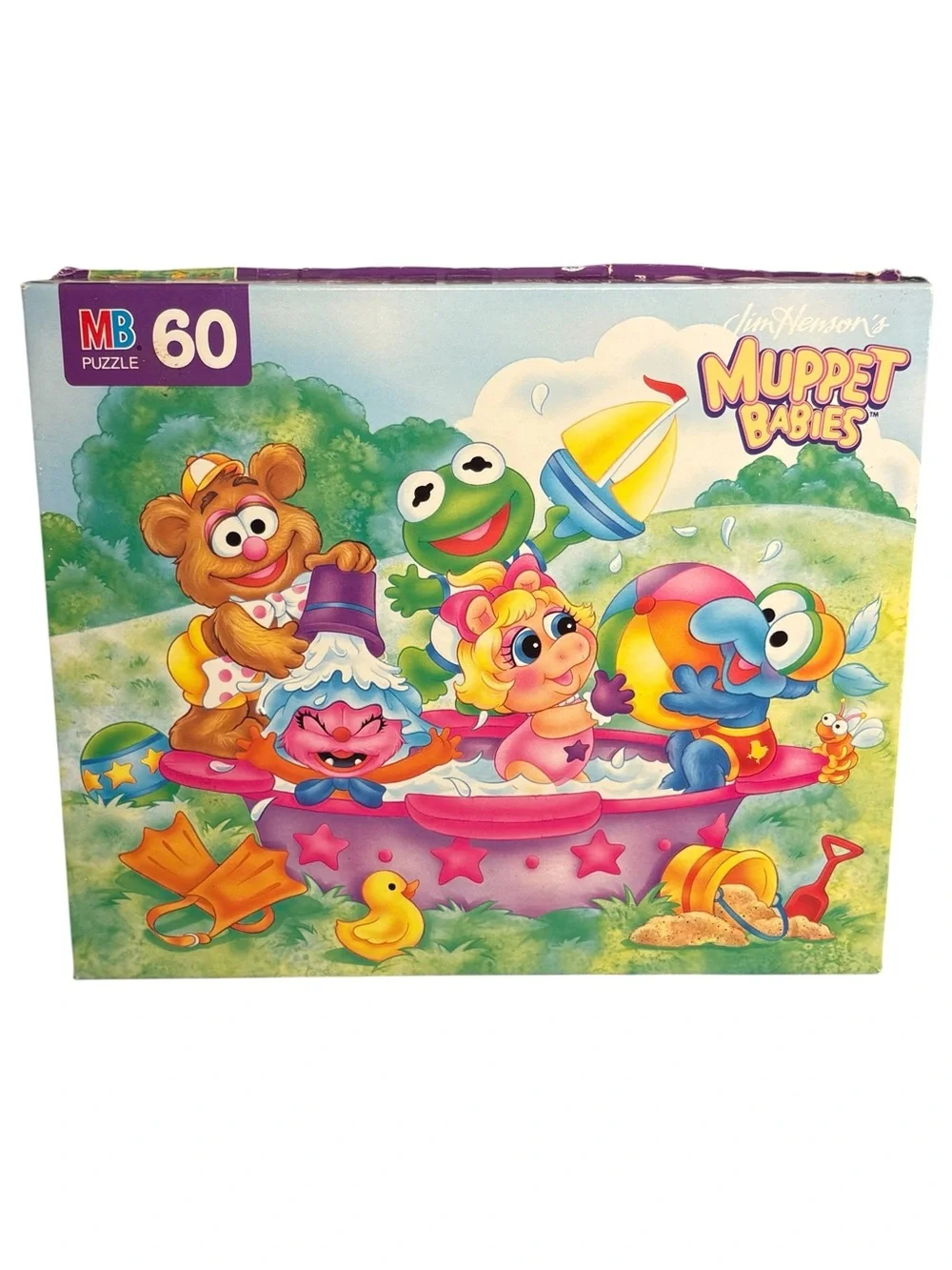 Vintage 80s Muppet Babies 60 Piece Puzzle Swimming Pool Scene